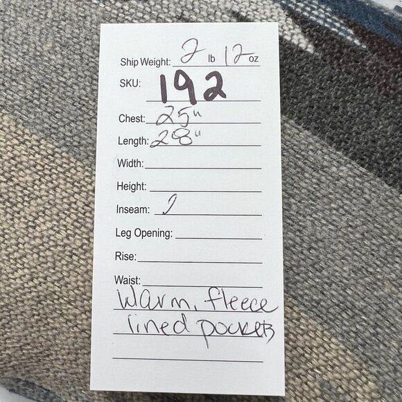 Jachs New York Men's Aztec Pattern Shirt Jacket Shacket Fleece Lined Pockets XL - Picture 11 of 11